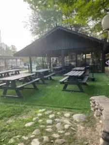 The Baht Gatlinburg back area with Thai decor