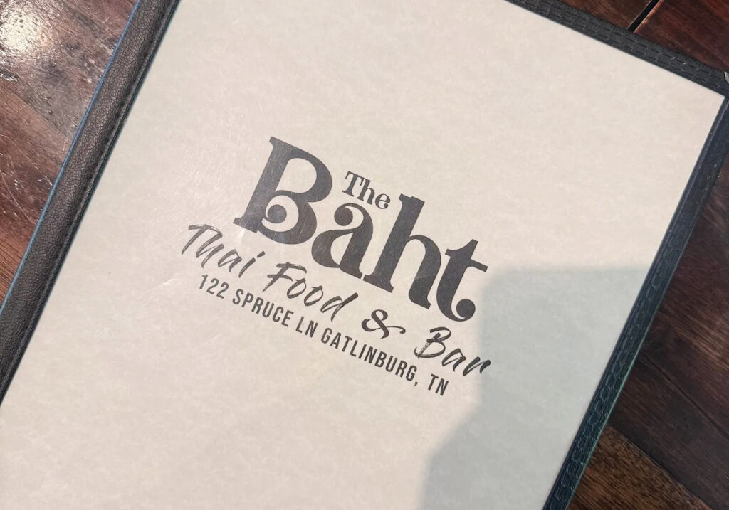 The baht Menu Book